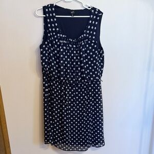 GNW Navy and White Polka Dot Mini Dress